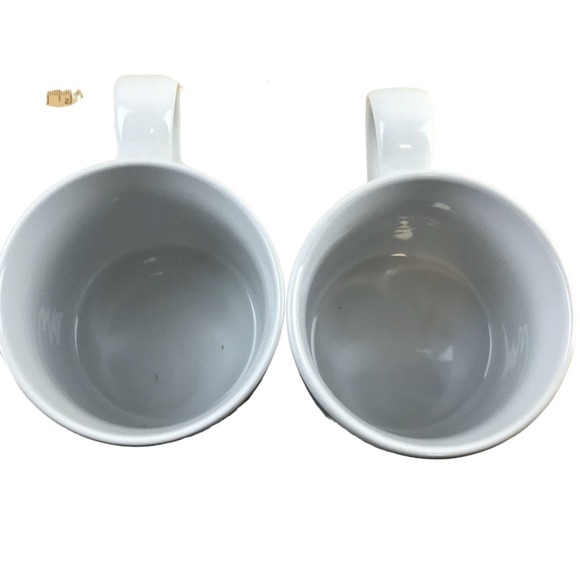 Starbucks 2 Mug‎ Lot Holiday Collection 2013 Mermaid Siren Logo Gold Snowflakes - Picture 5 of 8